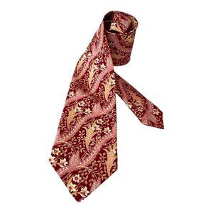 Brioni XL Orange Floral Luxury Designer Silk Tie Hand Made Italy W: 3.5" EX COND